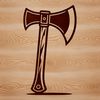 Vector Axe Design Graphics A high-quality vector illustration of a traditional axe, suitable for cutting machines and laser cutters.