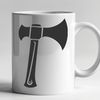 Free Vector Axe Clip Art A simple illustration of a hand-held axe, ideal for vector art and cutting machine designs.