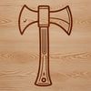 Hand Tool Icon SVG A hand tool with a curved head and handle, commonly used for chopping wood.