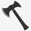 A high-quality SVG icon of a traditional axe, designed for digital use and editable in various design software.
