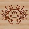 Salamander Head with Feathery Gills SVG Art A detailed illustration of a salamander's head with feathery gills, suitable for vector art projects.