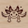 Beautiful Vector Axolotl Image Axolotl salamander with a distinctive head shape, suitable for use as vector art in graphic design.