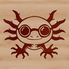 Axolotl charm illustration A digital illustration of an axolotl salamander wearing sunglasses.