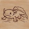Axolotl Clip Art Design Colorful axolotl illustration, a type of salamander native to Mexico.