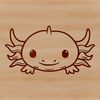 Line Art Axolotl A simple line drawing of an axolotl's head with distinctive feathery gills.