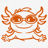 Axolotl Digital Drawing In SVG, PNG, PDF And DXF Formats