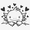 Beautiful Axolotl Digital Drawing - Free PDF Download