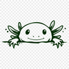 Peeking Axolotl SVG - Illustration For Commercial Use