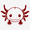 Unique Axolotl Printable Artwork PNG - Free Download