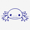 Free Peeking Axolotl Drawing