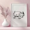 Stunning Axolotl Vector Art In DXF For Free Download