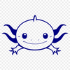 Free Unique Axolotl Simple Line Drawing