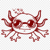 Axolotl Wearing Sunglasses Clipart PDF - Free Commercial Use