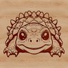 Ancient Baby Dinosaur Peeks from Behind Mother A prehistoric baby Ankylosaurus peeks out from behind its mother.