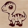 Free Baby Dinosaur Vector Art A prehistoric baby dinosaur illustration in vector format, suitable for digital design.