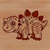 A prehistoric baby dinosaur standing on its hind legs.
