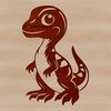 Baby Dino SVG Graphics A small prehistoric baby dinosaur with scaly skin and a long tail.