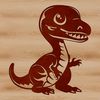 Cute Dino SVG Cutout Design Dinosaur design for cutting machines and craft projects