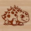 A detailed, high-quality vector art design of a young dinosaur, suitable for various commercial and personal uses.