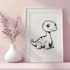 Free Cute Dino - Free PNG Download, Commercial Use