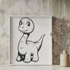 Unique Brachiosaurus - Laser Engraver PNG