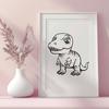 Beautiful Dinosaur DXF - Free Commercial Use Download