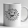 Detailed Bacterial Cell Structure SVG Art A simple illustration of a bacterium with detailed cell structure.