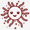 Free SVG Bacterial Silhouette Microscopic representation of bacteria in SVG format.