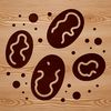 A detailed illustration of a microorganism in the shape of bacteria.