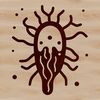 Bacterial Microorganism Illustration An illustration of a single bacterium with a simple design.