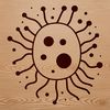 Detailed Vector Bacteria Design A detailed illustration of a bacterium, suitable for use in educational materials or graphic designs.