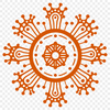Illustrated microscopic view of a single bacteria cell in vector format.