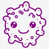 Vector Art Microbe Design A detailed illustration of a single cell bacterium with rounded shape and membrane structure.