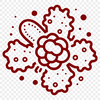 A close-up illustration of a single bacterium under magnification.