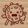 A vector illustration of bacteria cells with intricate details.