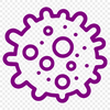 A detailed illustration of a bacterial cell, suitable for graphic design and crafting projects.