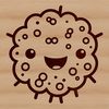 Illustration of bacteria cell with detailed morphology, suitable for vector graphics.