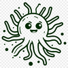 Vector Microorganism Illustration Illustrative vector representation of a bacterium.