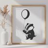 Detailed Badger Vector Design An SVG design featuring a detailed depiction of a badger, suitable for use in graphic design and crafting projects.