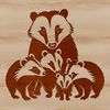 Wild Badger Illustration Vector Graphic A vector illustration of a badger, a wild animal from the weasel family.