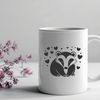 Whimsical Badger Illustration with Love Hearts A detailed vector illustration of a badger with heart symbols integrated into its design.