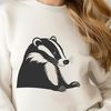 Wild Badger Illustration in Multiple Poses A high-quality vector illustration of a wild badger animal in various poses.