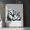 Stylized Wild Badger Illustration A stylized illustration of a wild badger, suitable for use in various digital formats including SVG.