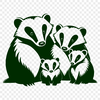 Clip Art Badger for Cutting Machine Projects A detailed illustration of a badger, suitable for vector design and cutting machine projects.