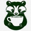 A vector illustration of a badger, a wild animal known for its distinctive white stripes.