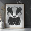 Wild Badger Illustration A wild animal illustration of a badger in vector format.