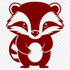A wild animal illustration featuring a badger in vector design style.