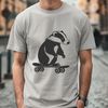 A realistic illustration of a badger with unique features.
