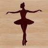 Enchanting Dancer in Tutu A vector graphic representation of a ballerina in tutu and pointe shoes.
