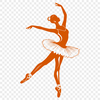 Dance Inspiration Graphic A young ballerina in tutu standing on one leg, representing ballet dance.